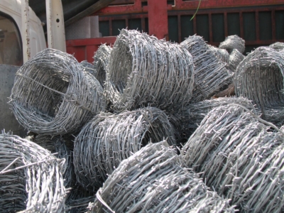 hot dipped galvanized double twisted barbed wire BWG 12x12 in square roll